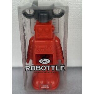 ROBOT BOTTLE Opener FRED ROBOTTLE Red -New Old stock -Great Gift $20 ret.